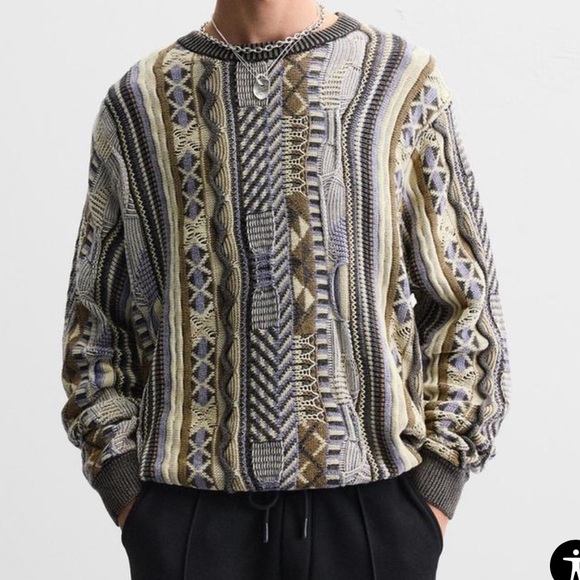 ISO - ABSTRACT JACQUARD SWEATER - Picture 1 of 1